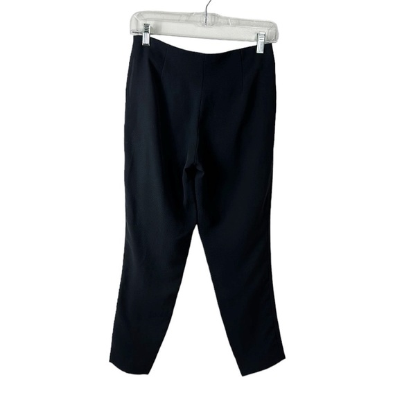 Theory Tapered Leg Pant Women's 00 Black Lightweight Mid Rise Inseam 26.5" EUC - Picture 3 of 11